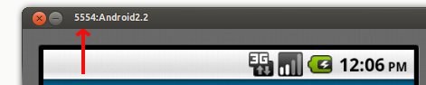 Android emulator listening port