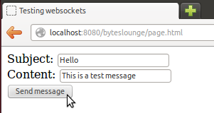 Websocket - Sending the message