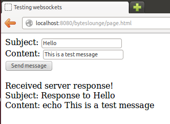 Websocket - Receiving the response