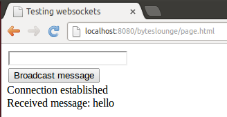 Websocket - Receive message